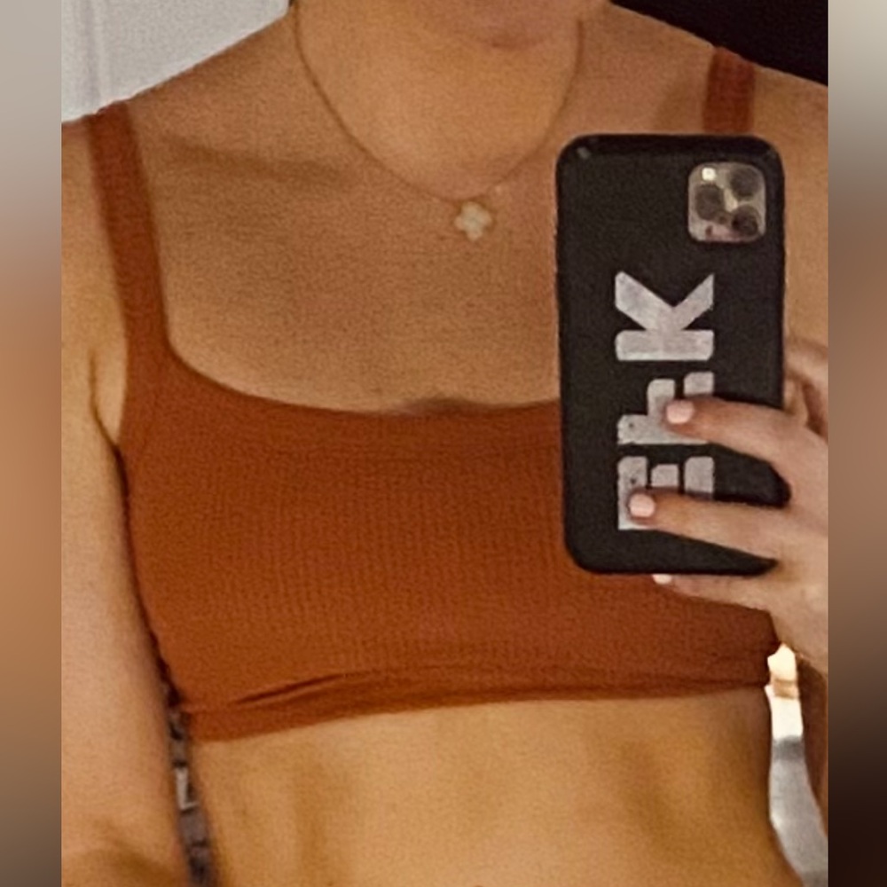 Year of ours ribbed bra terracotta
